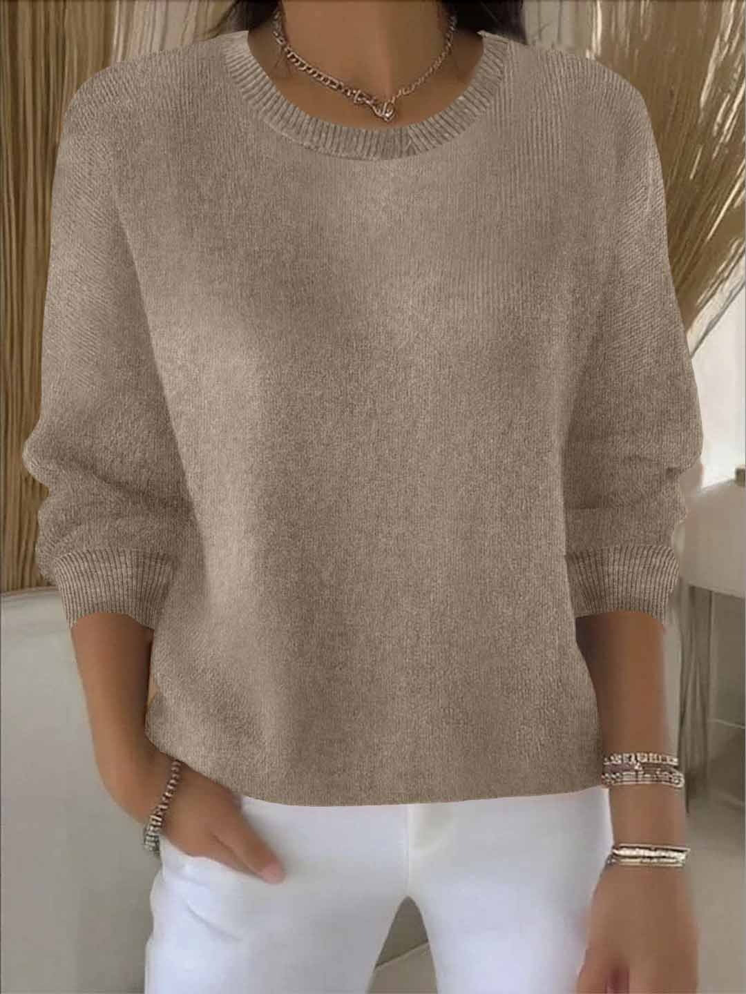 Morag - Women's Sweater with Classic Crew Neck Soft Knit - photo 5