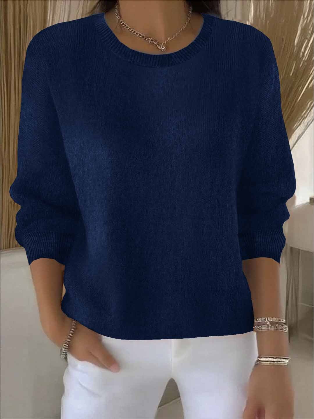 Morag - Women's Sweater with Classic Crew Neck Soft Knit - photo 9