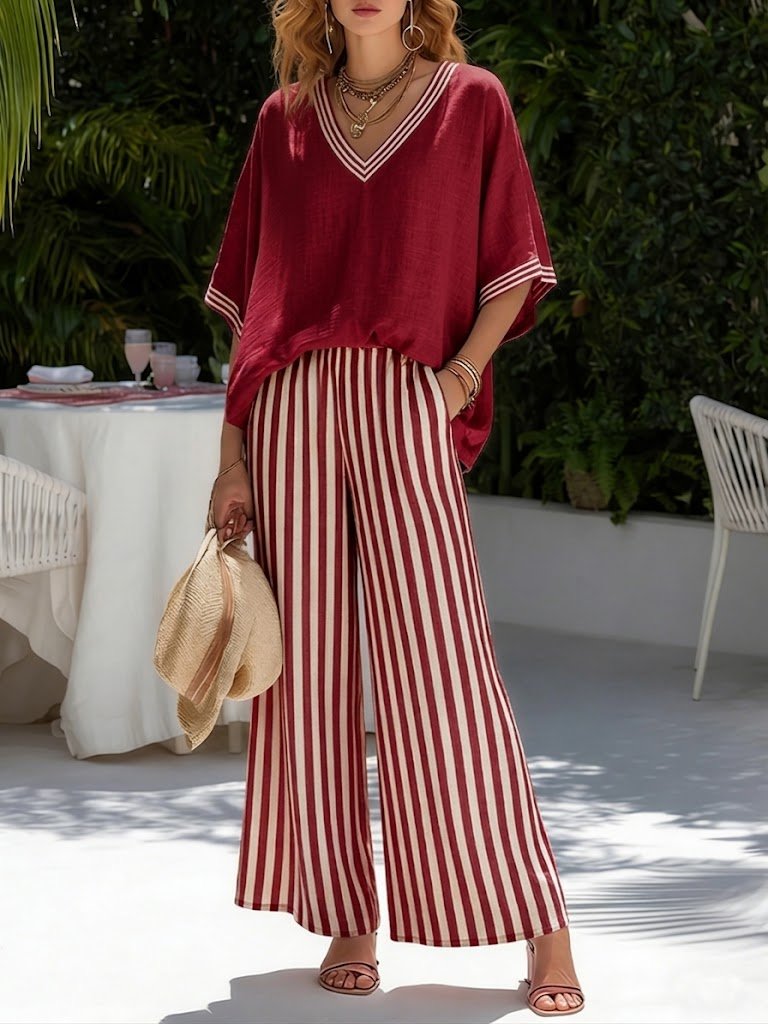 Merryn - Women's Two-Piece Set with Striped Top and Trousers - photo 4