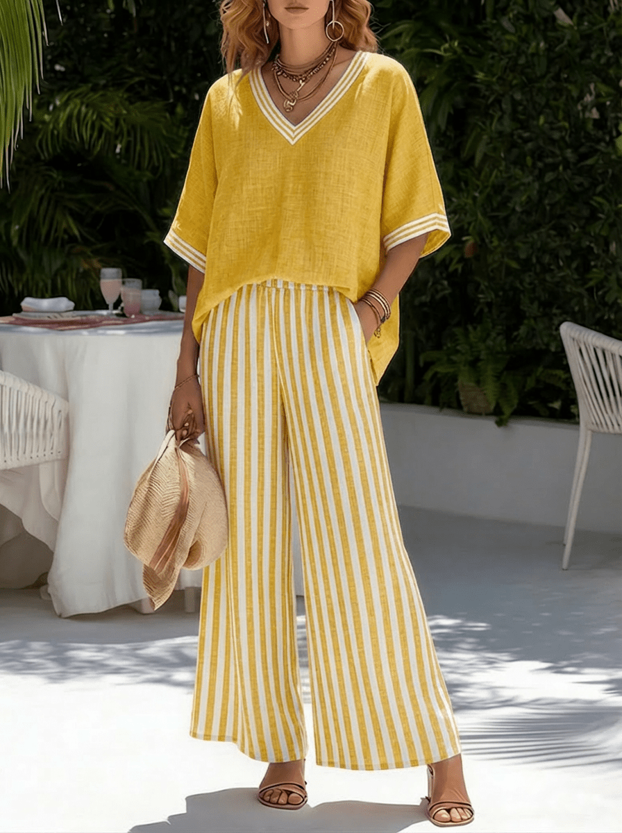 Merryn - Women's Two-Piece Set with Striped Top and Trousers - photo 5