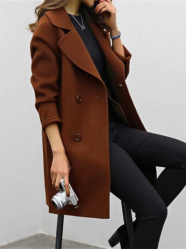 Quinn - Women's Double-Breasted Long Coat - photo 2