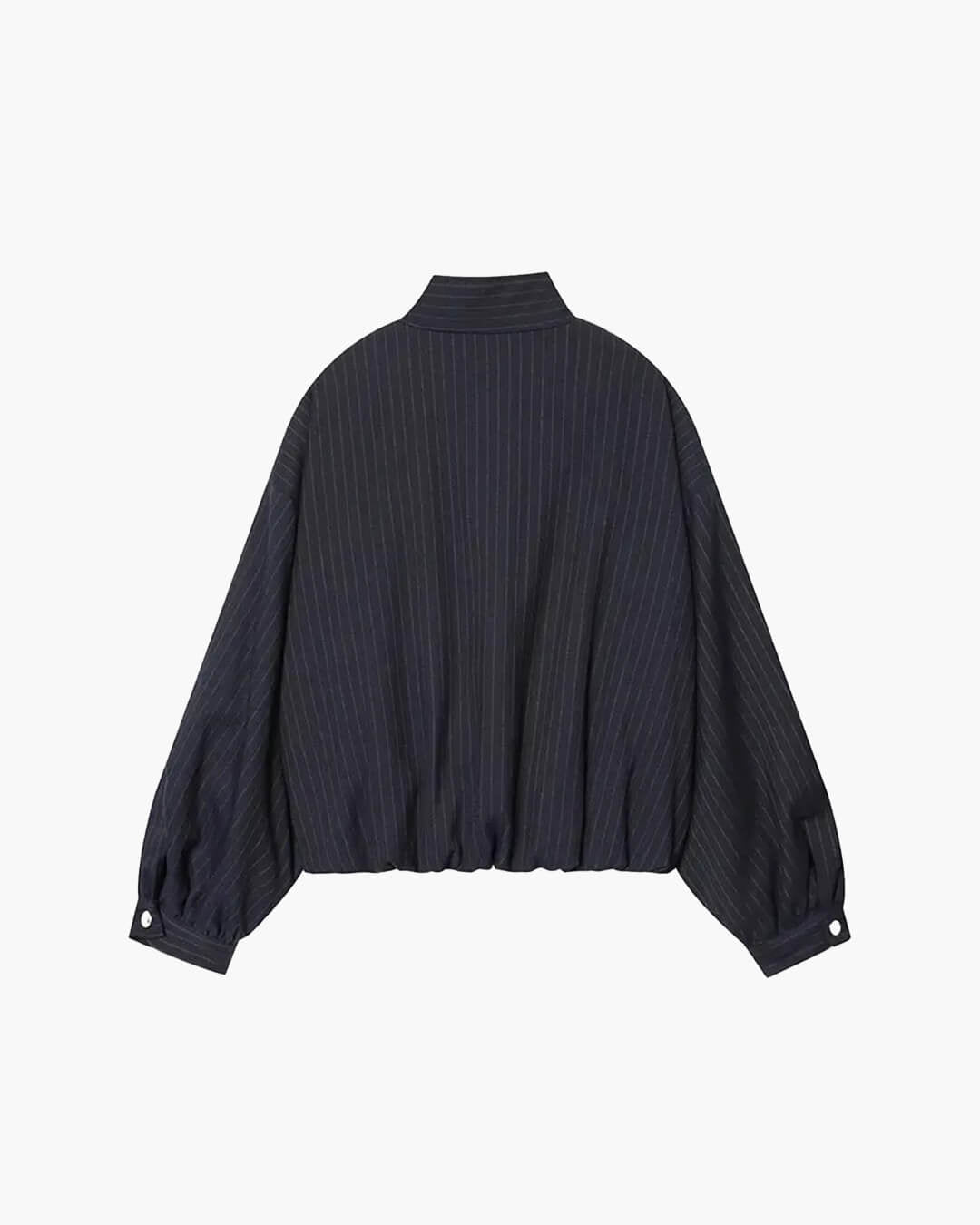 Xanthe - Women's Relaxed Bomber Jacket with Stripe and Button Front - photo 7