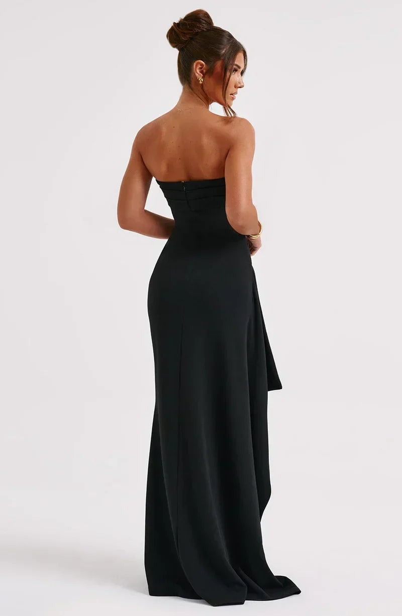 Women's Twisted Maxi Dress with Off-Shoulder Design - photo 6