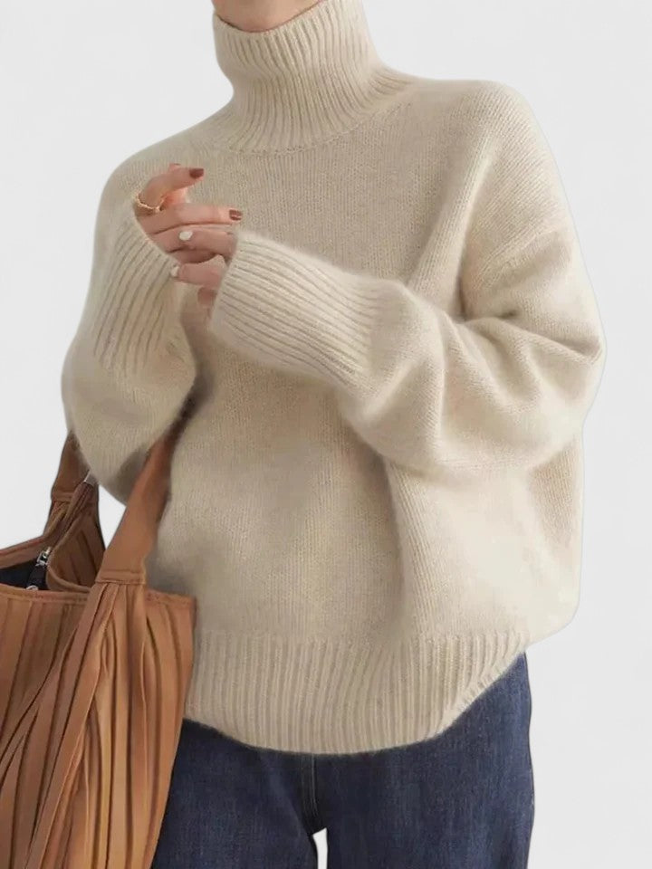 Zora - Women's Relaxed Jumper with Roll Neck - photo 1