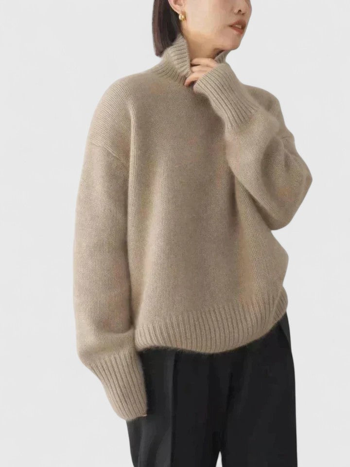 Zora - Women's Relaxed Jumper with Roll Neck - photo 3