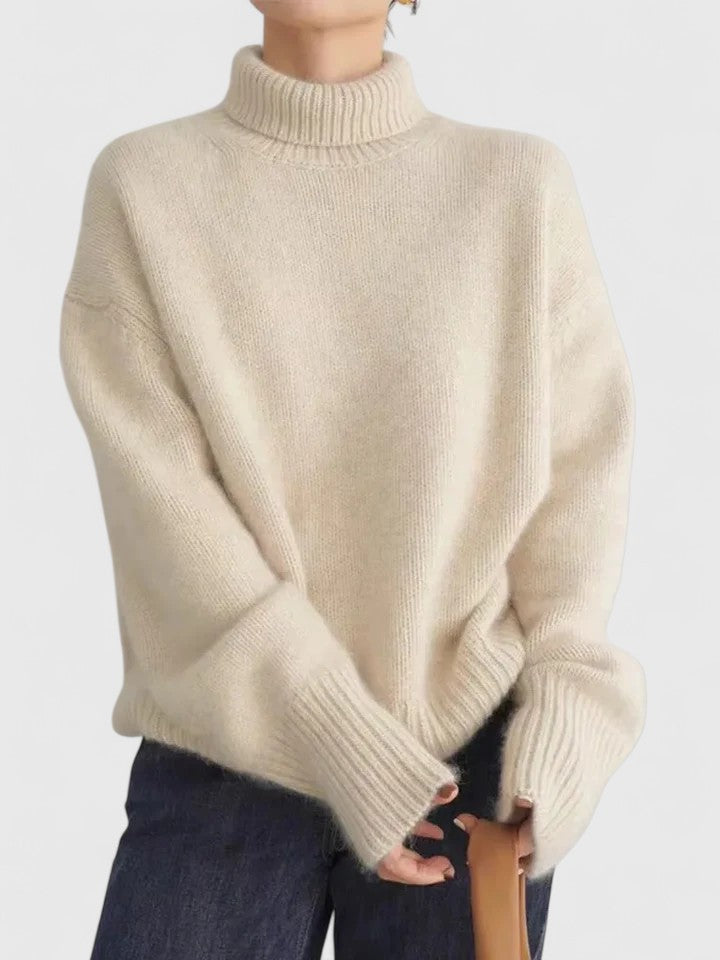 Zora - Women's Relaxed Jumper with Roll Neck - photo 4