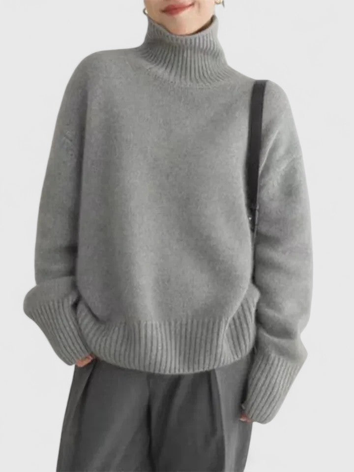 Zora - Women's Relaxed Jumper with Roll Neck - photo 5