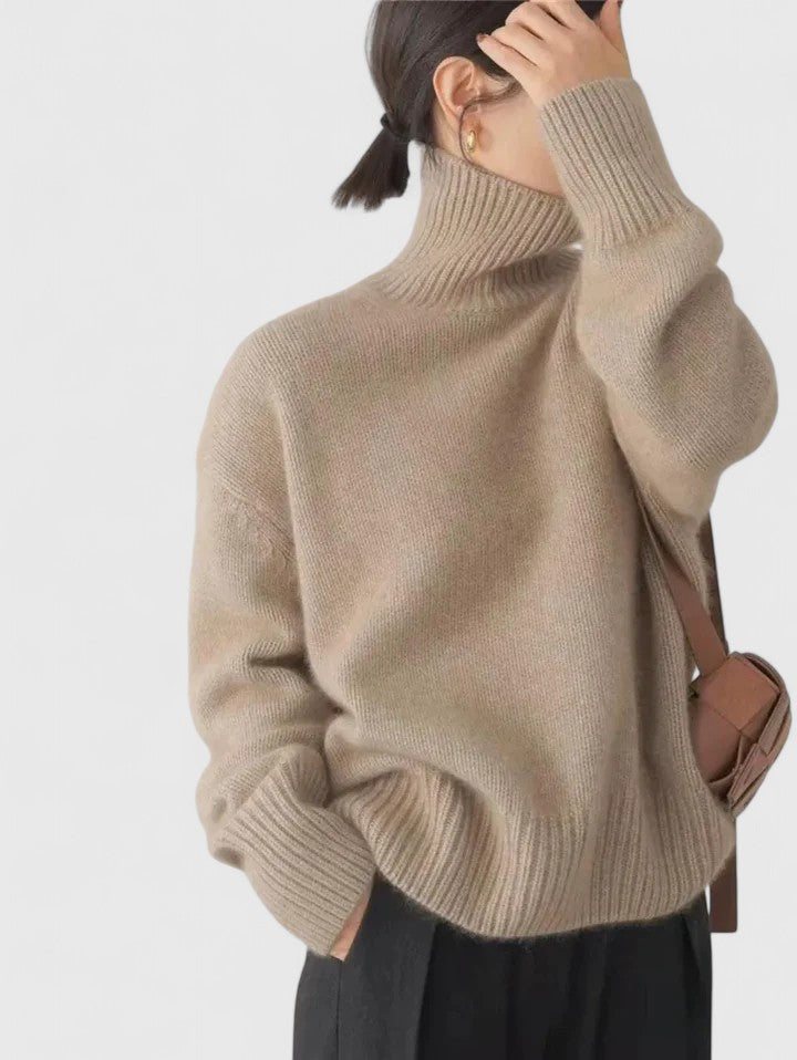 Zora - Women's Relaxed Jumper with Roll Neck - photo 6