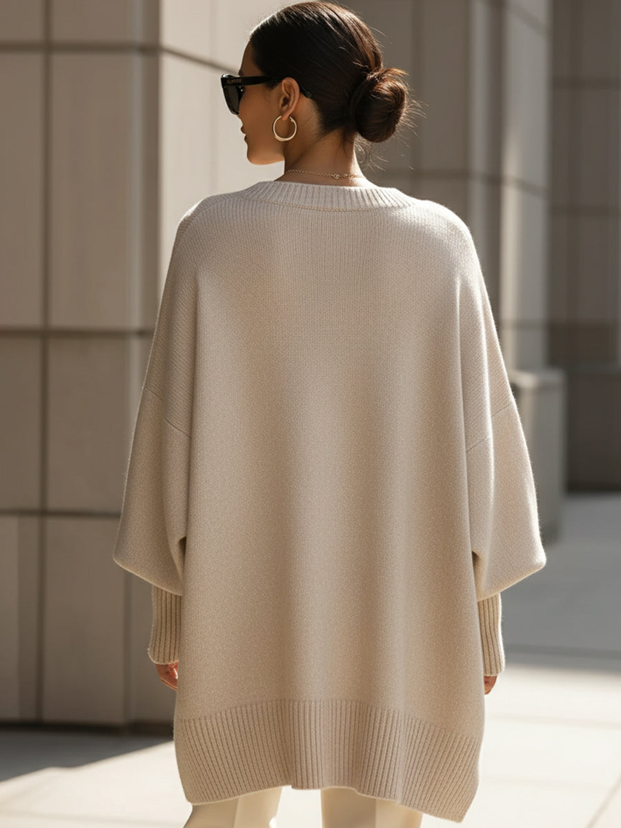 Women's Oversized Knit Pullover for Warm Layering - photo 10