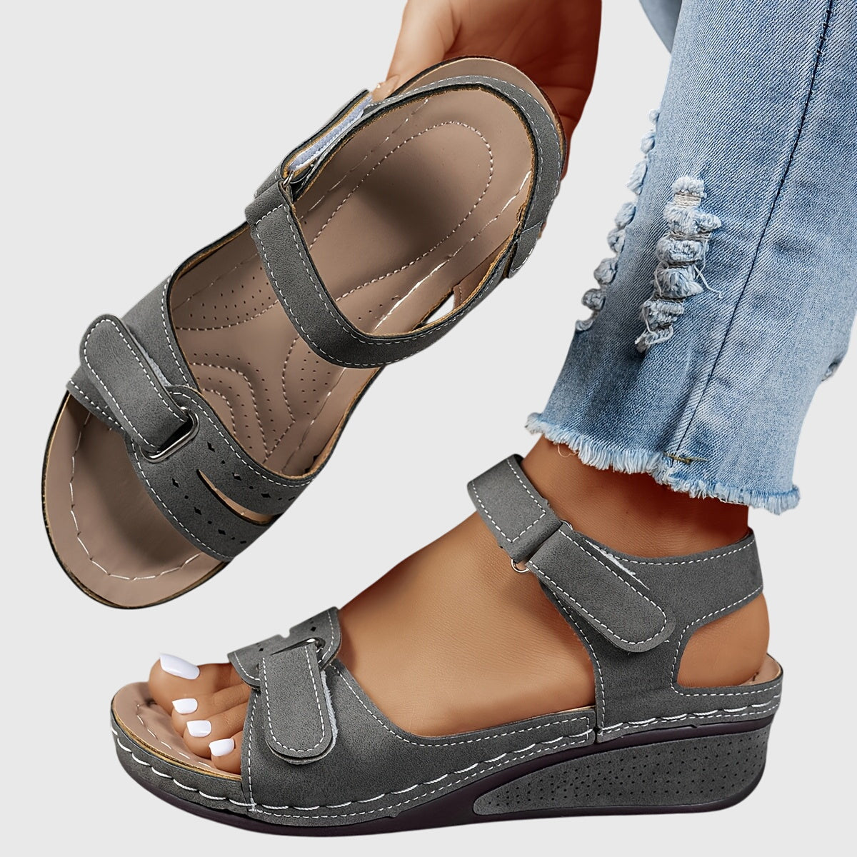 Crystal - Comodi sandali piatti da donna