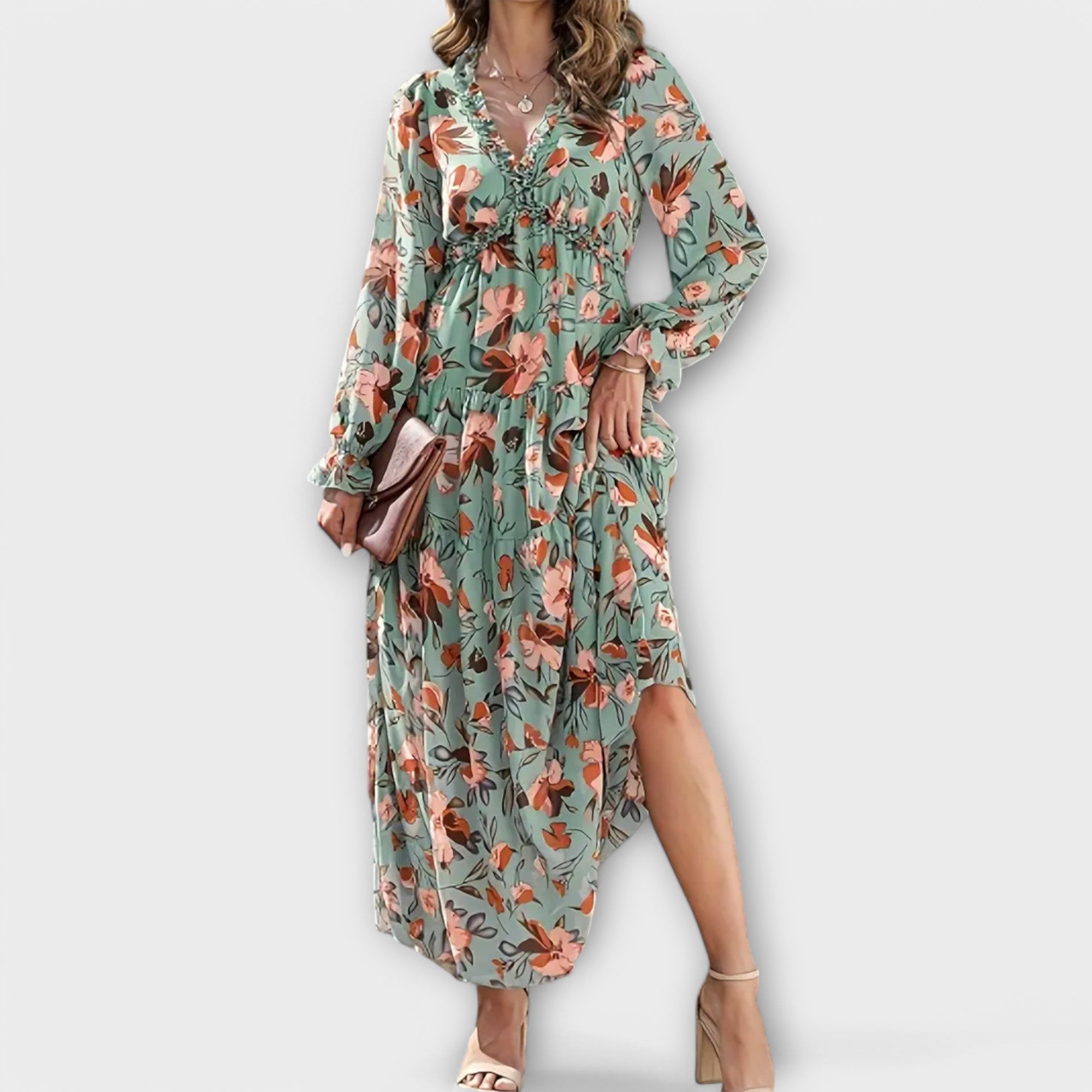 Wilma™ pentru femei | Rochie maxi cu decolteu în V floral