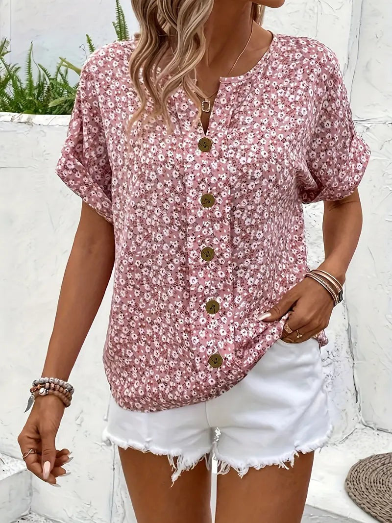 Women's Floral Print Lightweight Blouse for Summer - photo 3