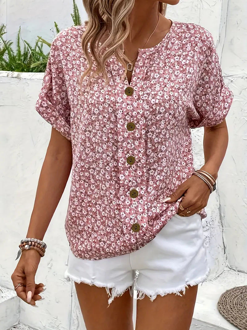 Women's Floral Print Lightweight Blouse for Summer - photo 3