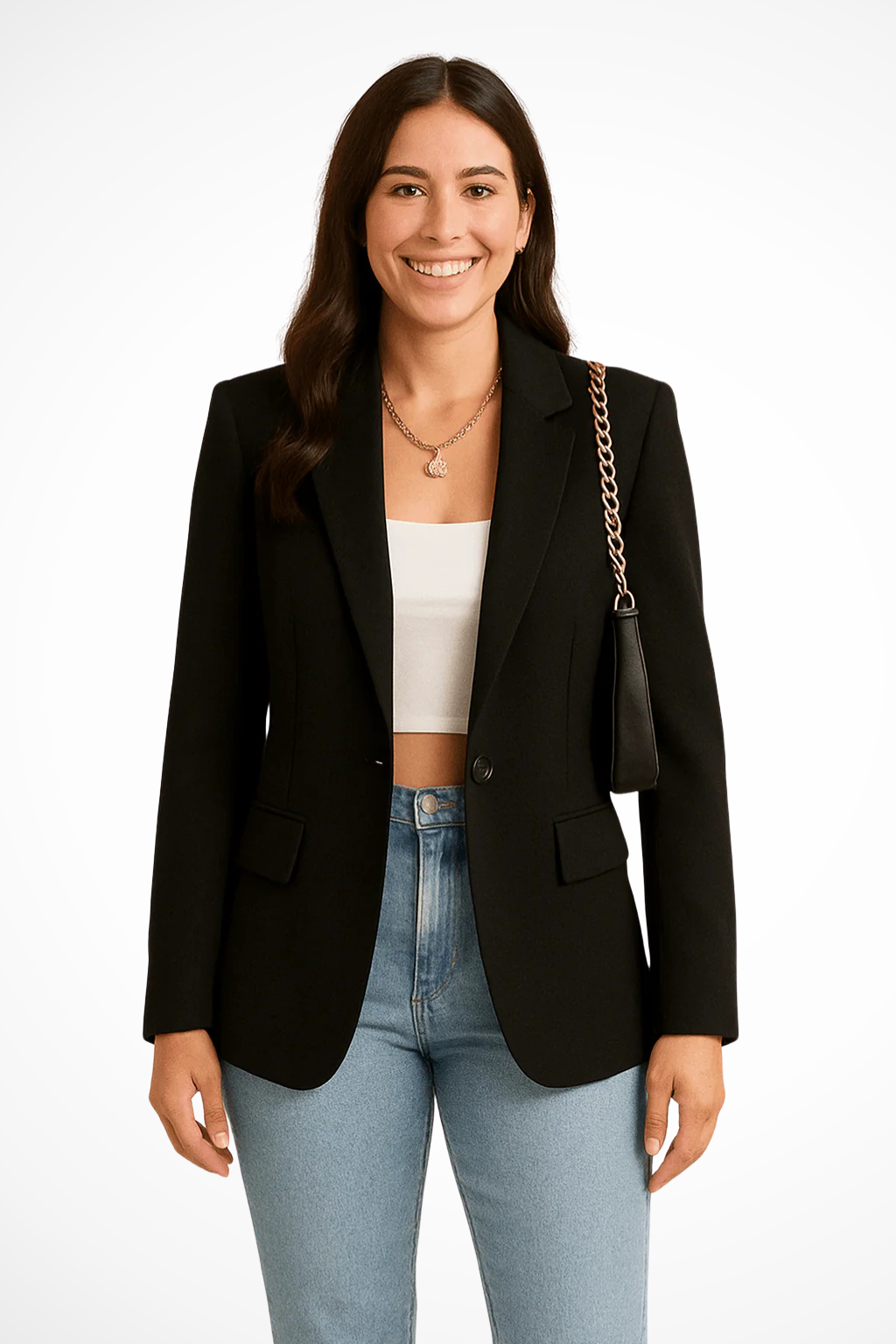 Women's Tailored Blazer Jacket with Structured Fit - photo 1