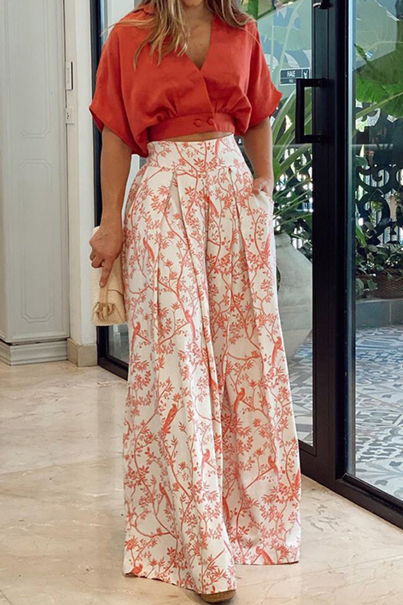 Women's Orange Two Piece Trouser Suit for Weddings and Work - photo 3