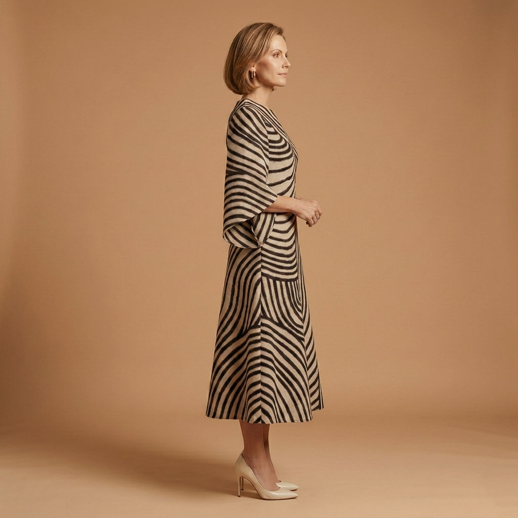 Lourmarin Round Neck Midi Dress