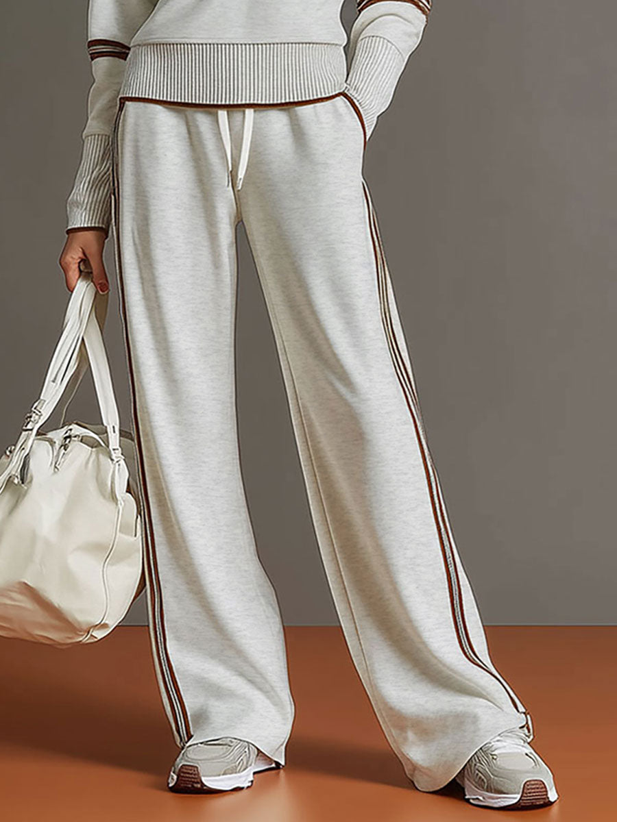 Women's Half-Zip Sweatshirt & Wide-Leg Trouser Co-Ord Set - photo 16