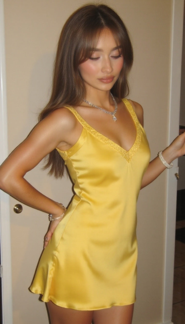 Women's Satin Wedding Guest Mini Dress with Flattering Drape - photo 18