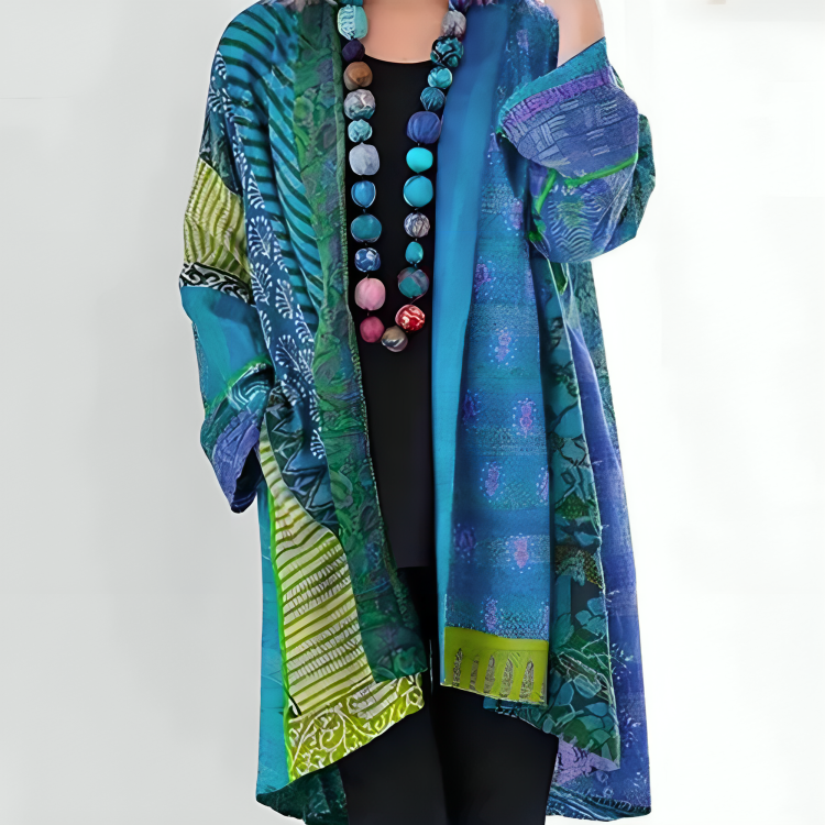 Women's Boho Patchwork Cardigan for Autumn Layering - photo 1