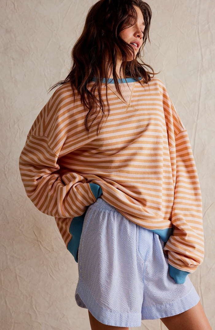 Pulover Confortabil Oversized cu Dungi