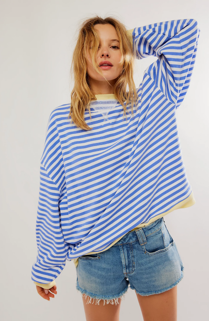 Pulover Confortabil Oversized cu Dungi