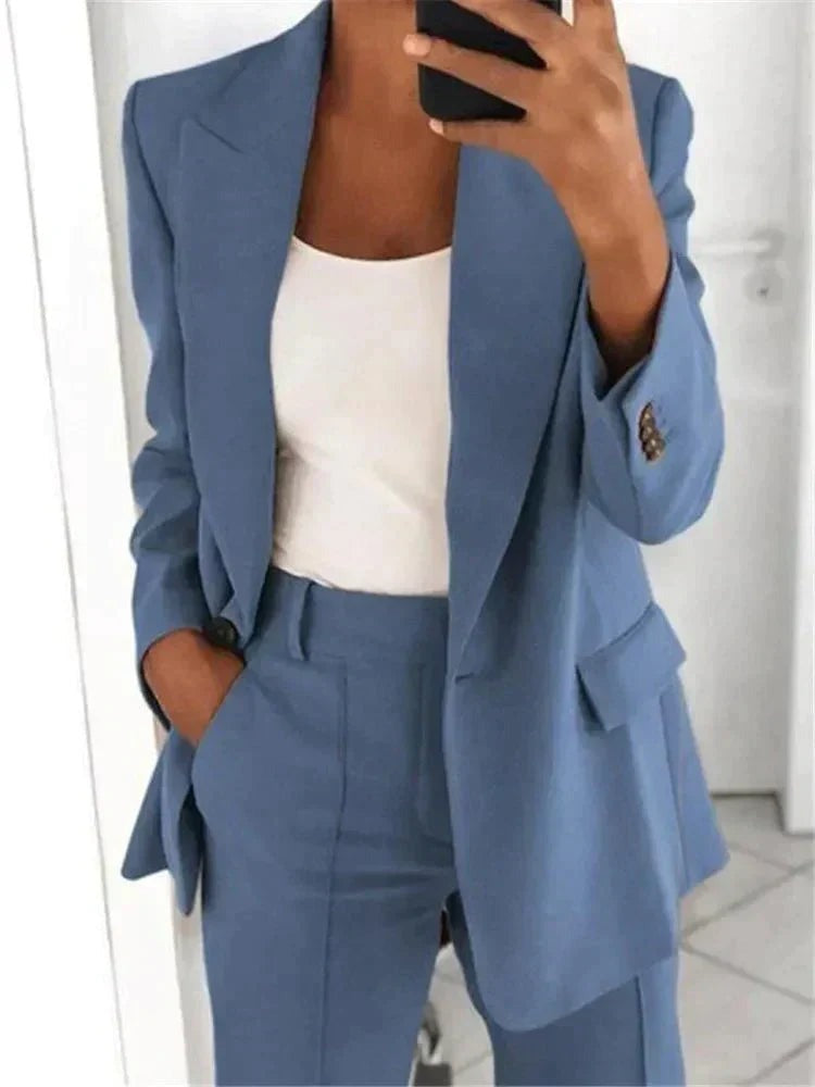 Women's Tailored Blazer and Trouser Two Piece Suit - photo 1