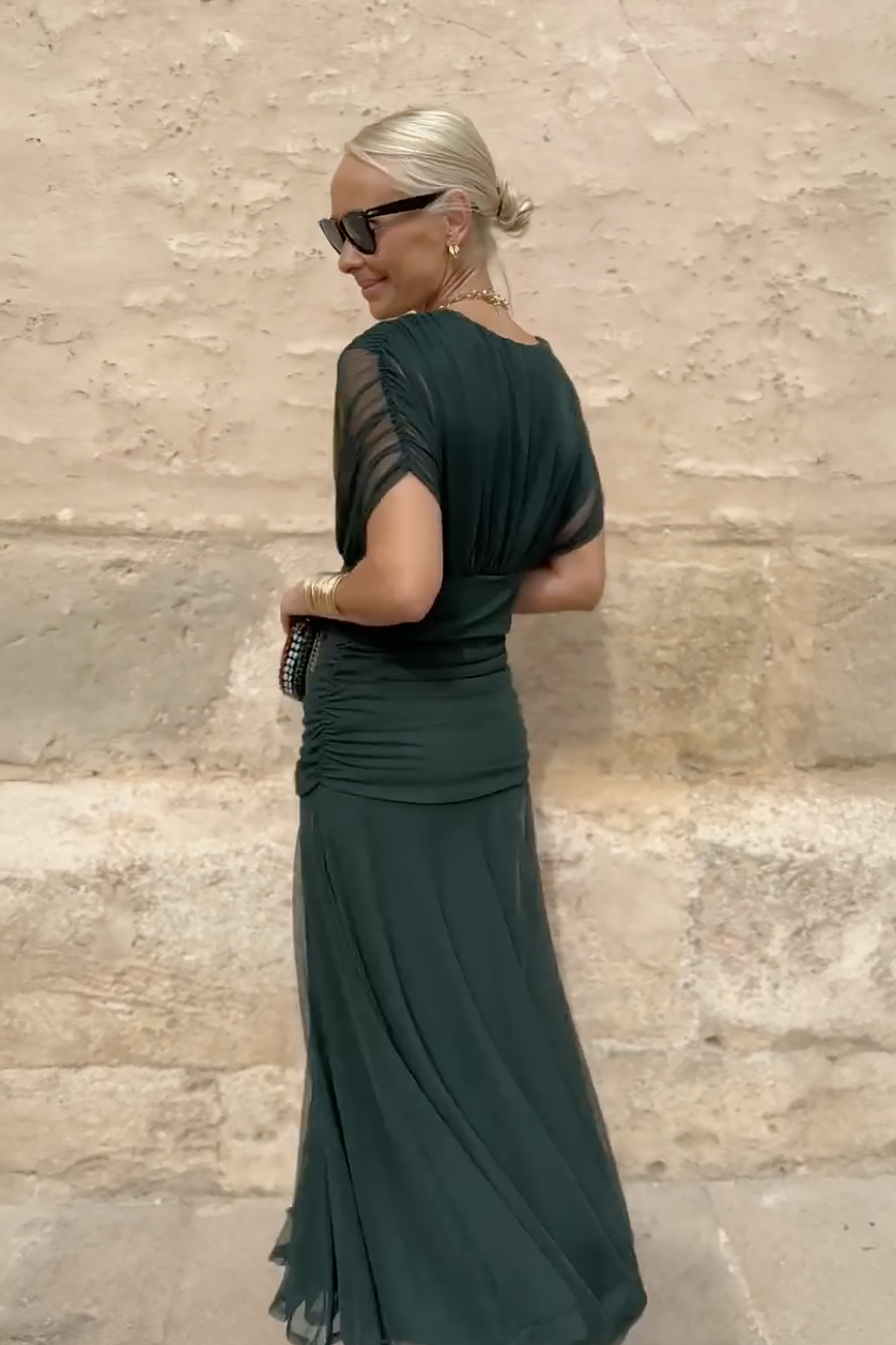 Women's Chiffon V-Neck Maxi Dress - photo 6