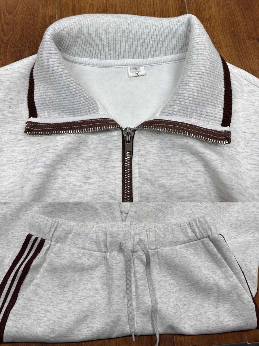 Women's Half-Zip Sweatshirt & Wide-Leg Trouser Co-Ord Set - photo 14
