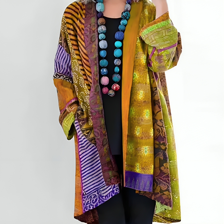 Women's Boho Patchwork Cardigan for Autumn Layering - photo 5