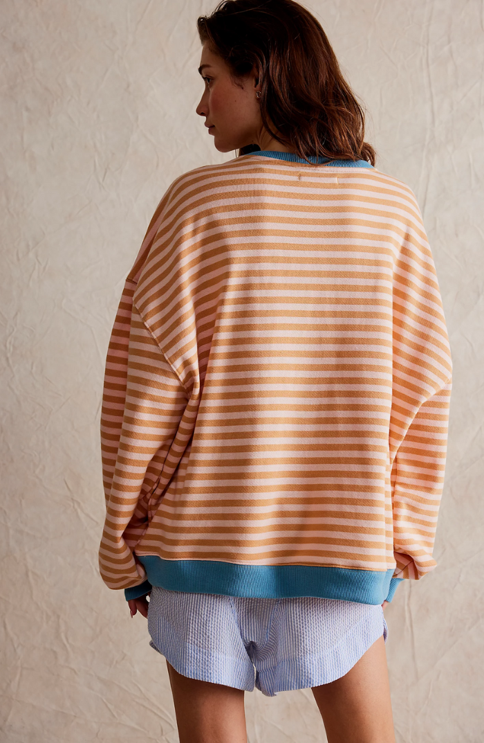 Pulover Confortabil Oversized cu Dungi