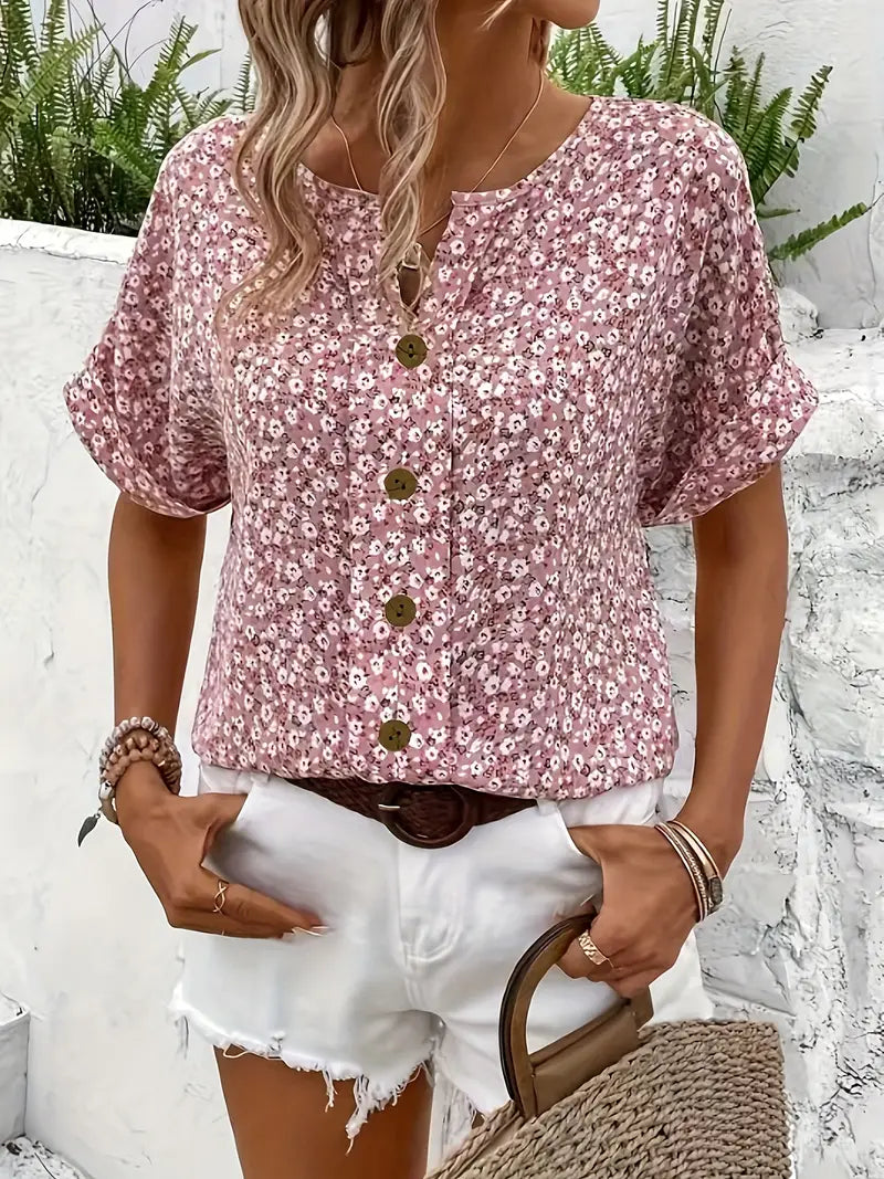 Women's Floral Print Lightweight Blouse for Summer - photo 4