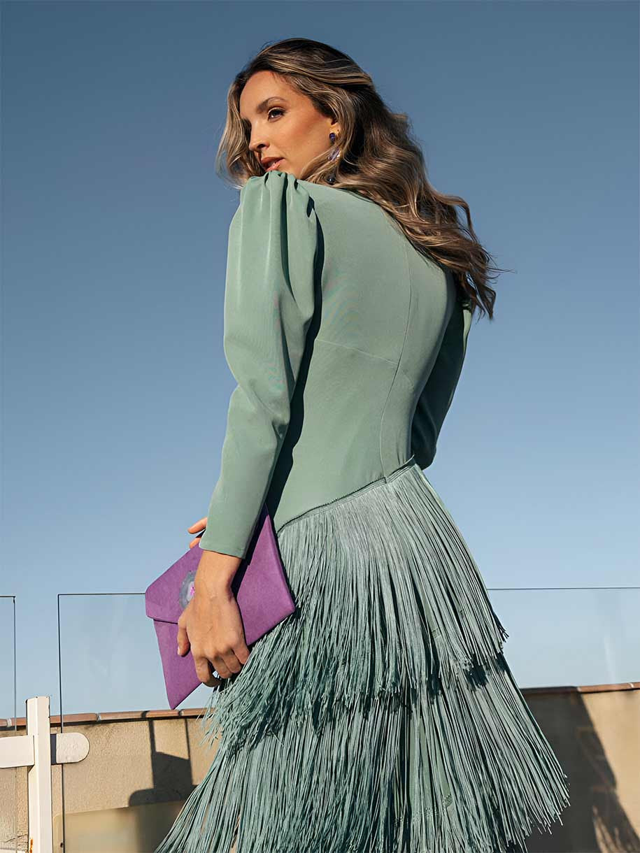 Women's Maxi Dress with Decorative Fringe - photo 6