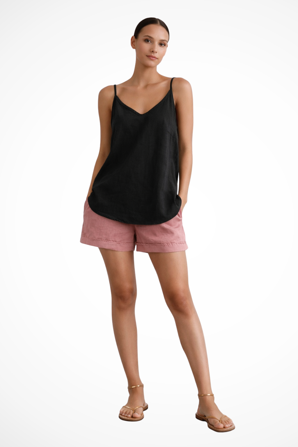 Women's Linen Spaghetti Strap Top Summer - photo 5
