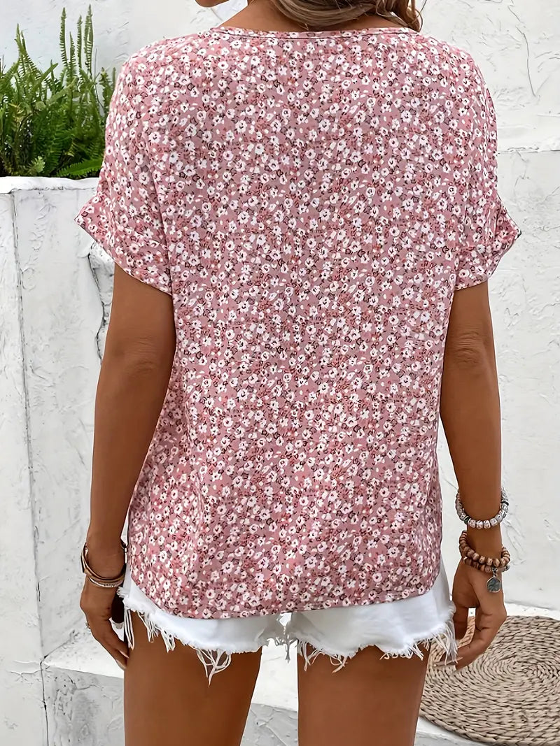 Women's Floral Print Lightweight Blouse for Summer - photo 2