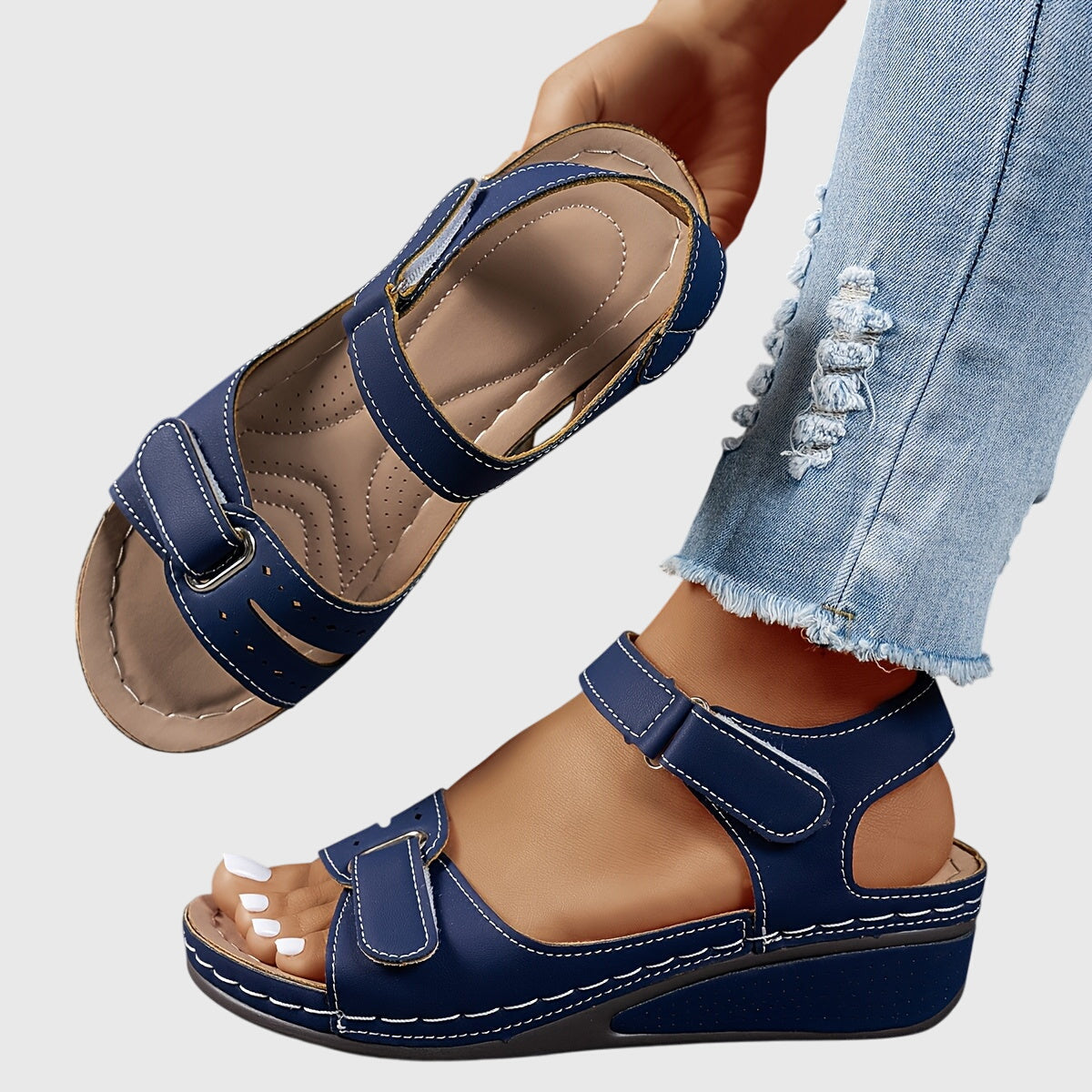 Crystal - Comodi sandali piatti da donna