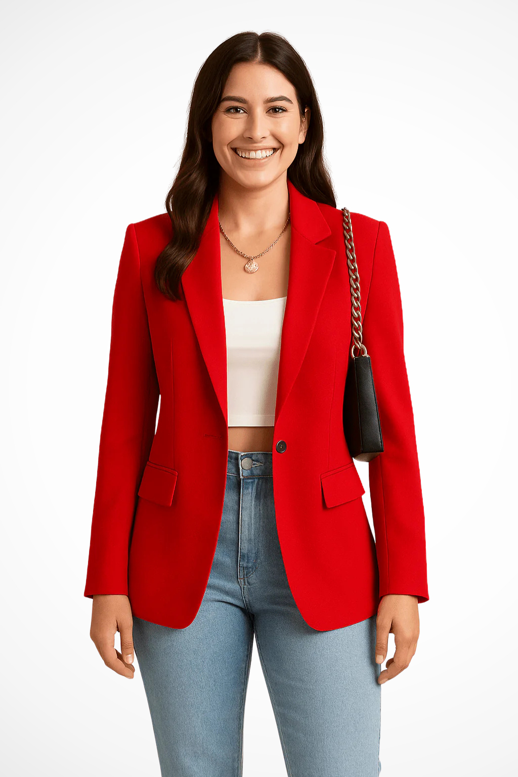 Women's Tailored Blazer Jacket with Structured Fit - photo 5