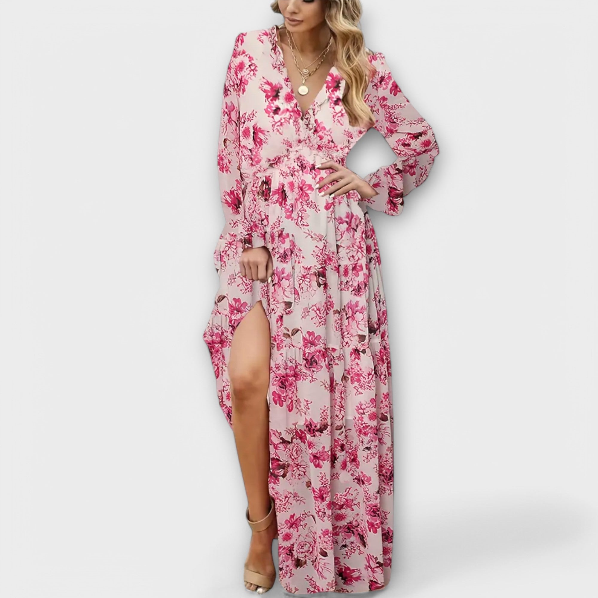 Wilma™ pentru femei | Rochie maxi cu decolteu în V floral
