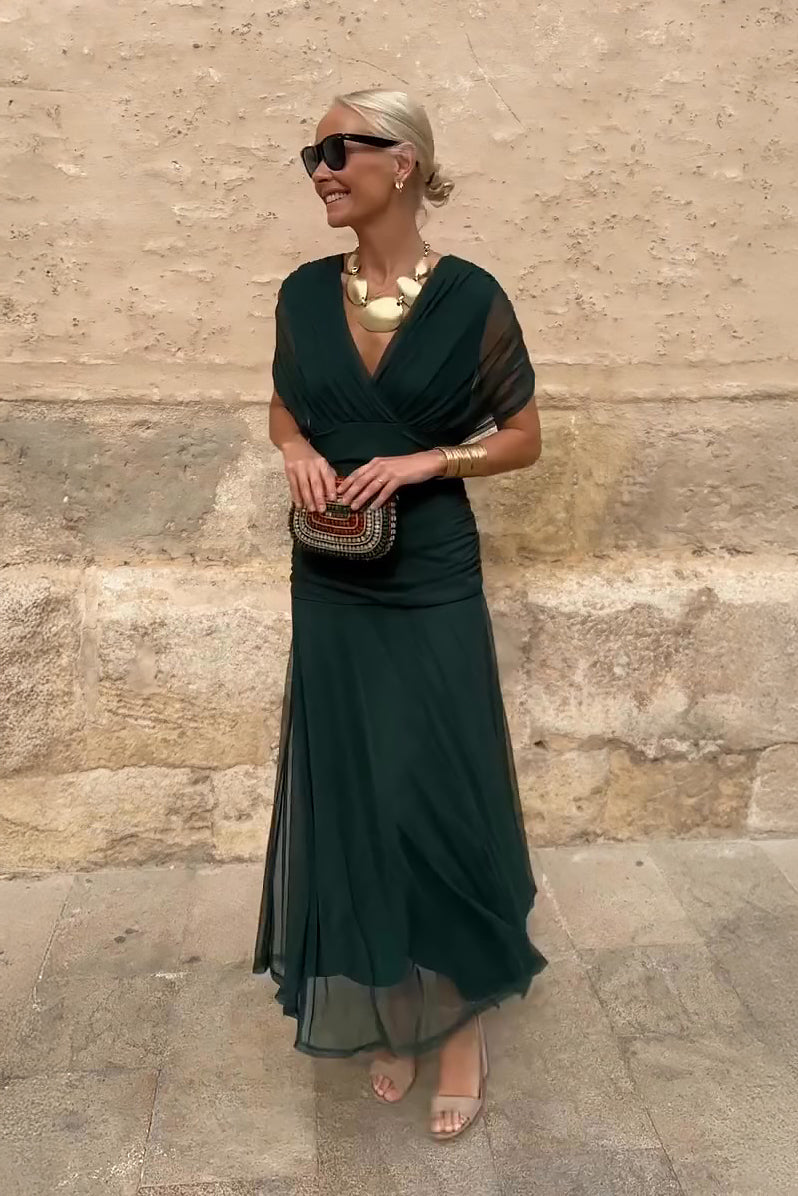 Women's Chiffon V-Neck Maxi Dress - photo 1