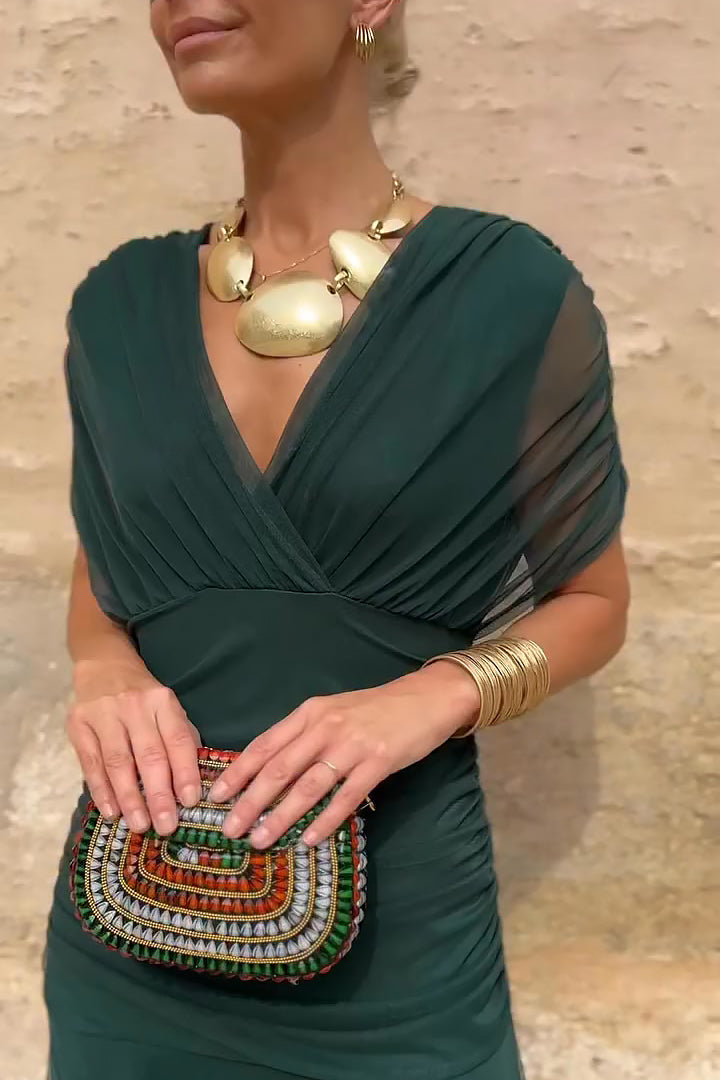 Women's Chiffon V-Neck Maxi Dress - photo 3