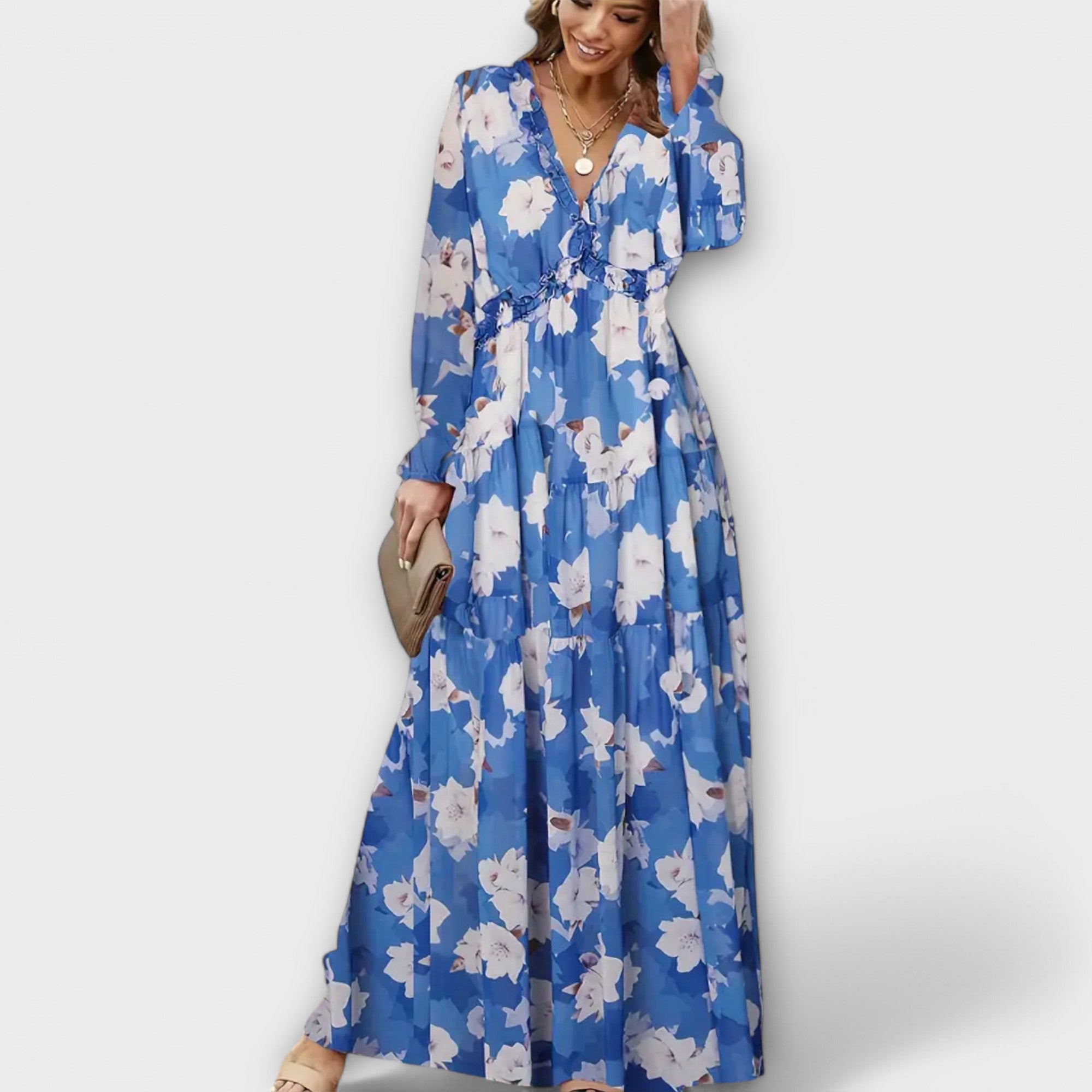 Wilma™ pentru femei | Rochie maxi cu decolteu în V floral