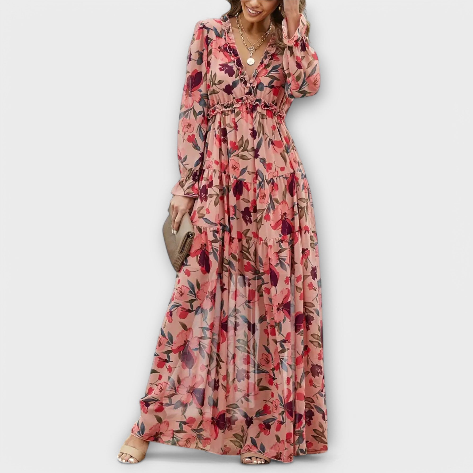 Wilma™ pentru femei | Rochie maxi cu decolteu în V floral