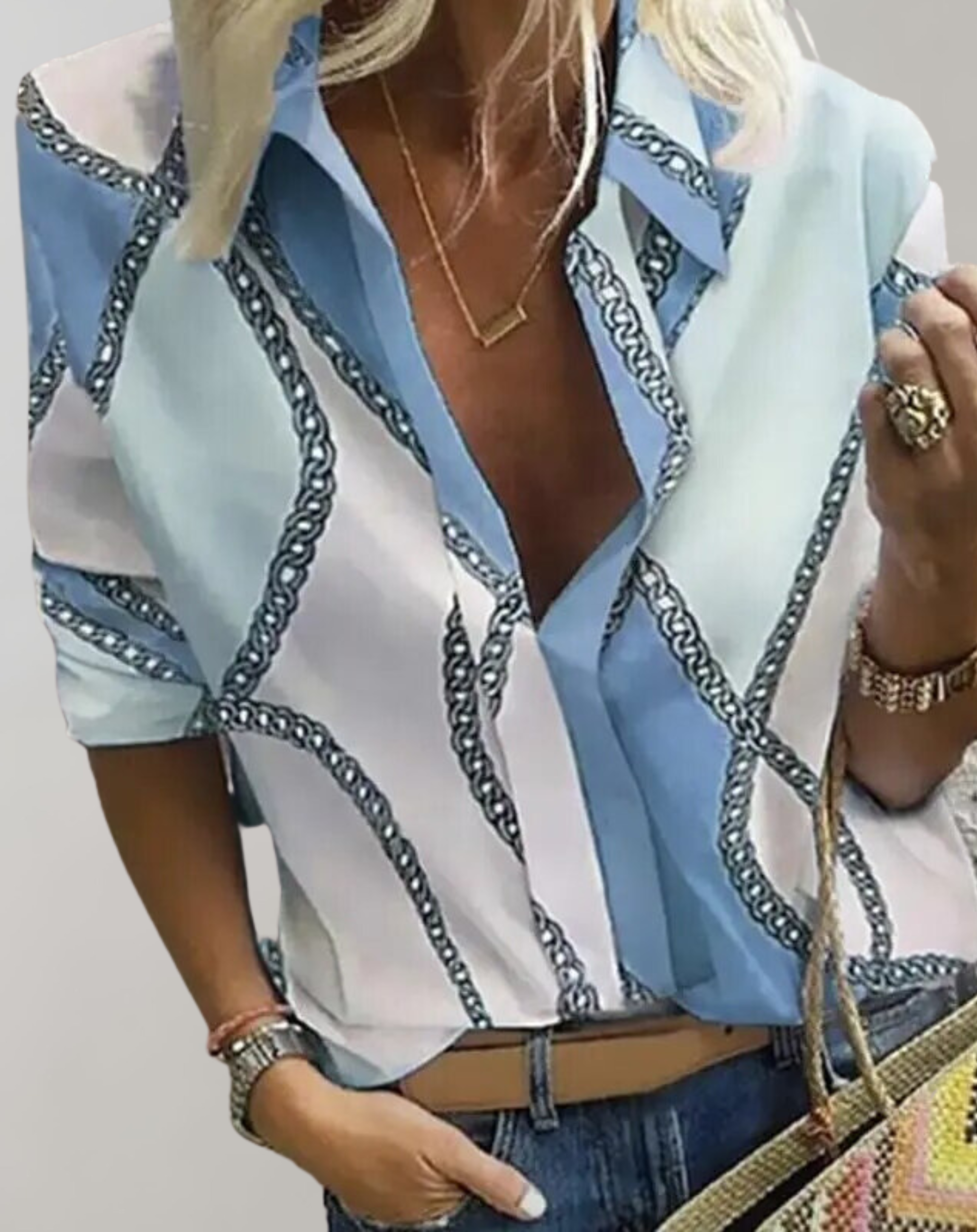 Women's Long Sleeve Satin Blouse for Work and Evenings - photo 4