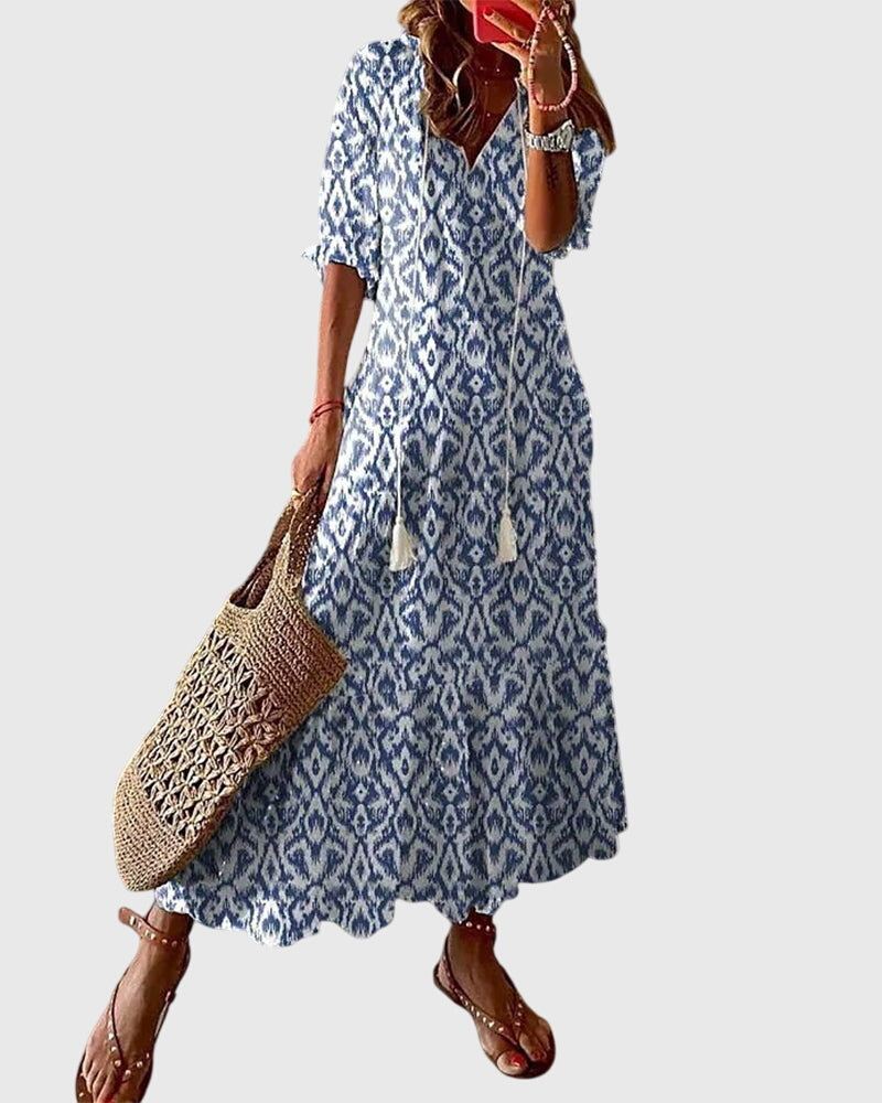 Abito lungo Boho Vintage da donna