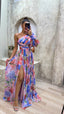 Charlotte | Women's Elegant Floral One Shoulder Dress
