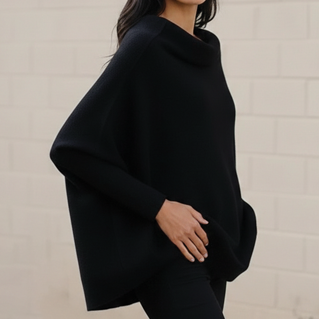 Women's Loose Knit Sweater with Dropped Shoulders