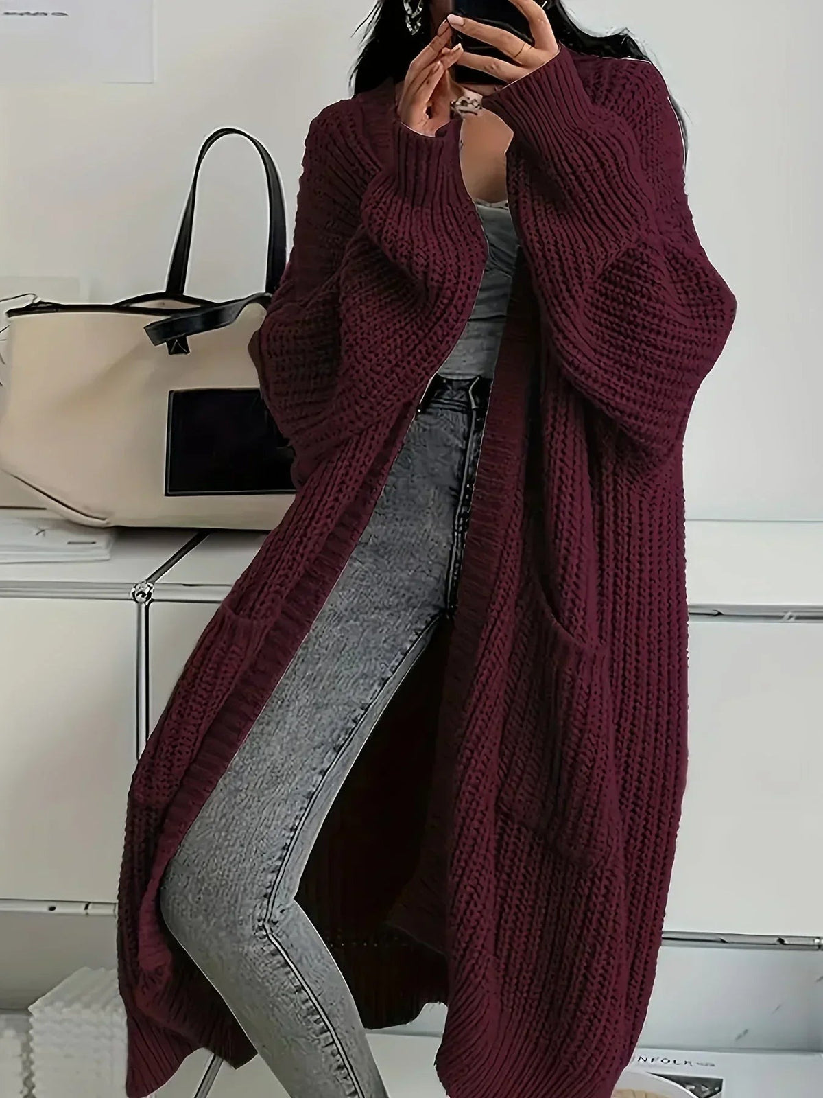 Women's Long Oversized Cardigan