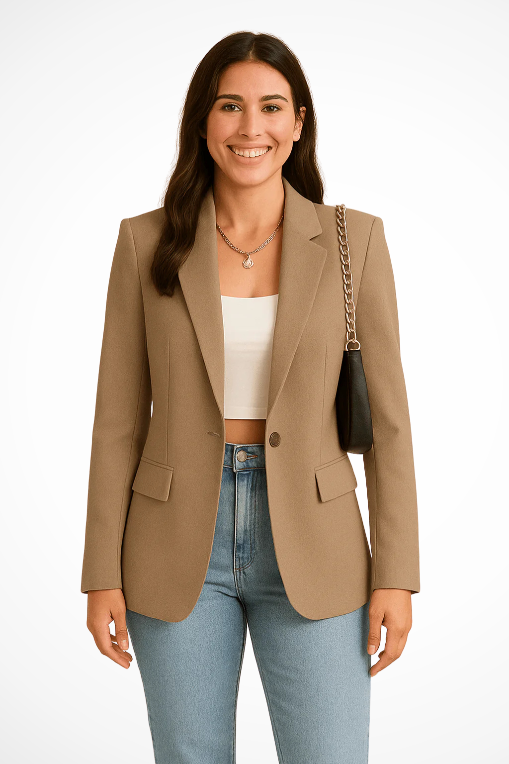Women's Tailored Blazer Jacket with Structured Fit - photo 2