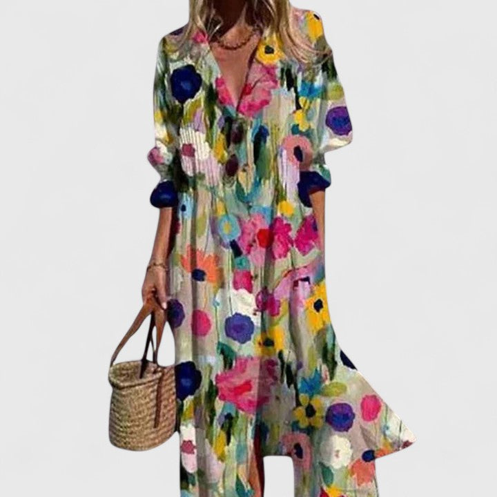 Paula - Rochie Boho Maxi pentru damă