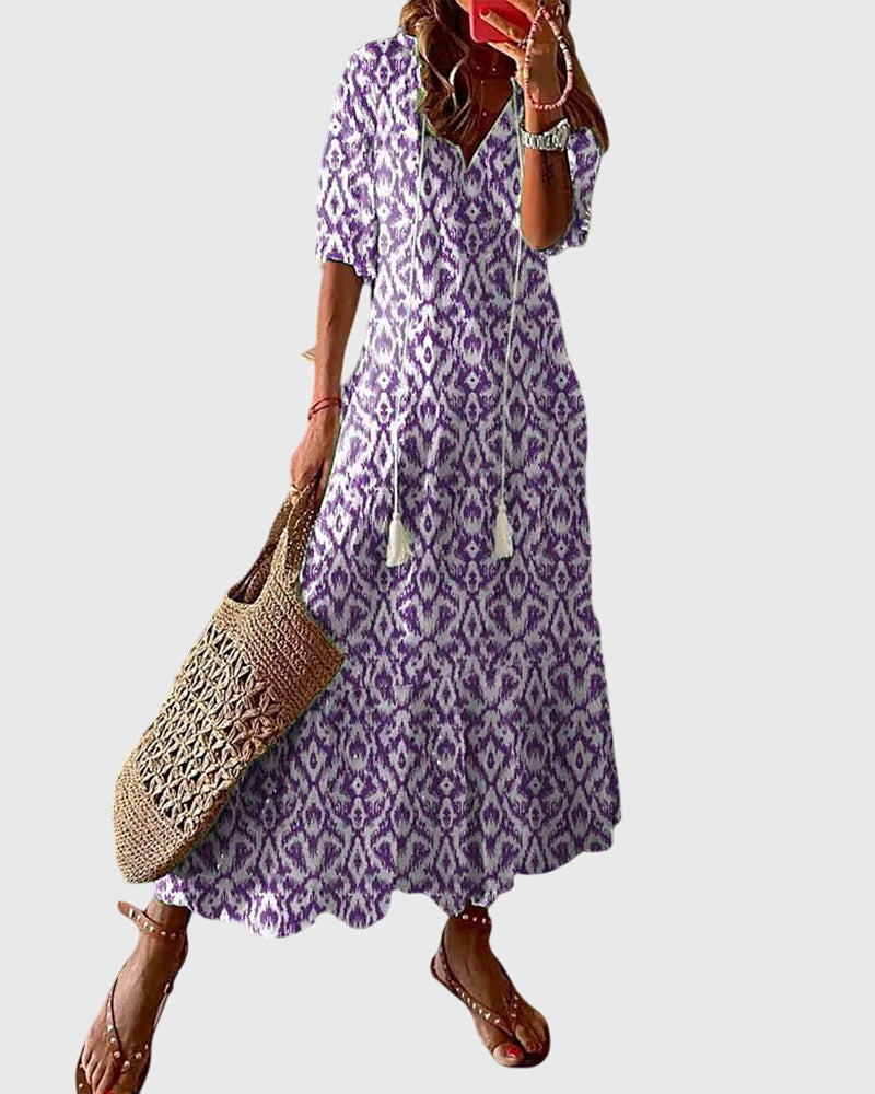 Abito lungo Boho Vintage da donna