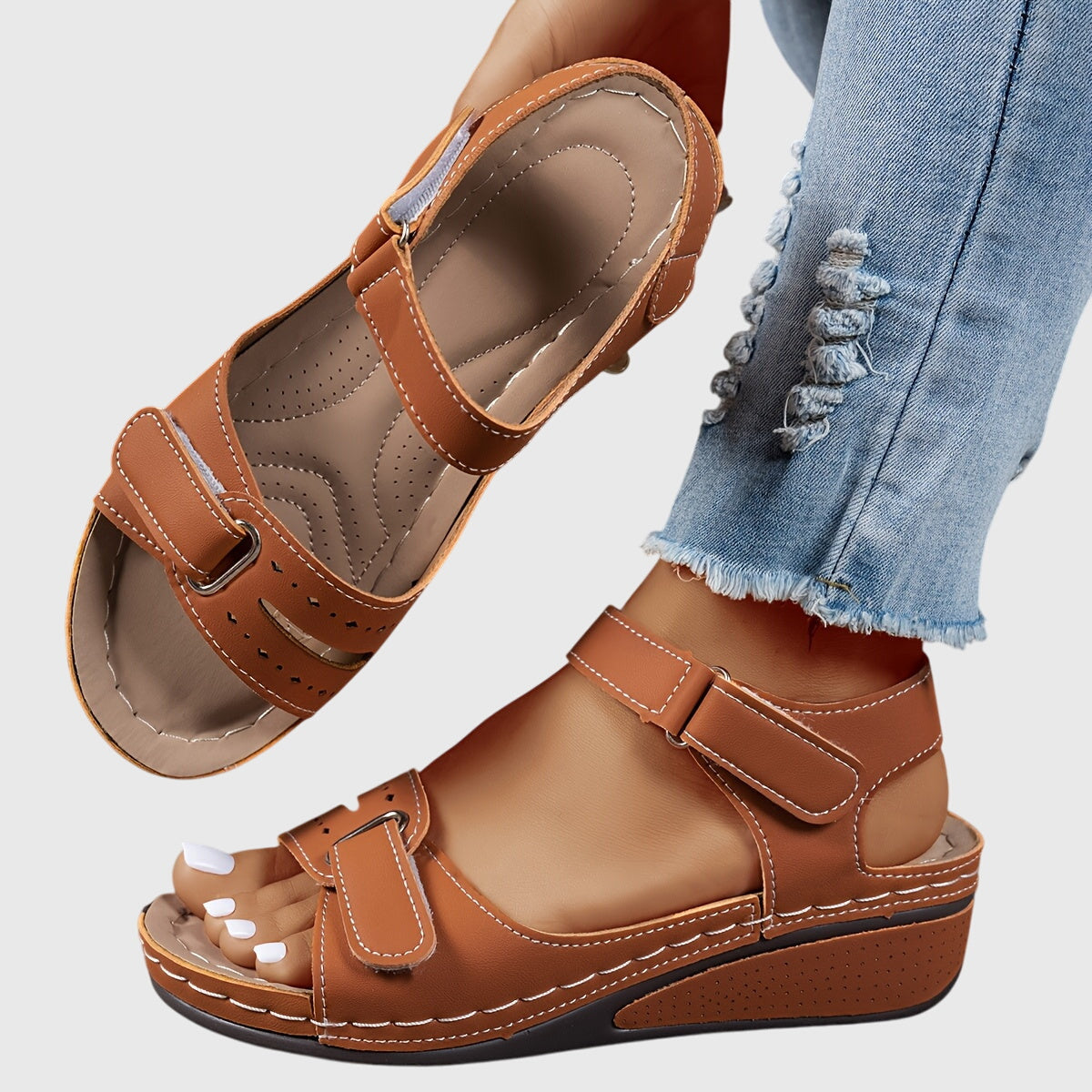 Crystal - Comodi sandali piatti da donna